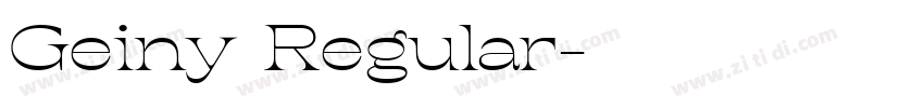 Geiny Regular字体转换